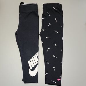 Nike Kids Black and White Leggings Set